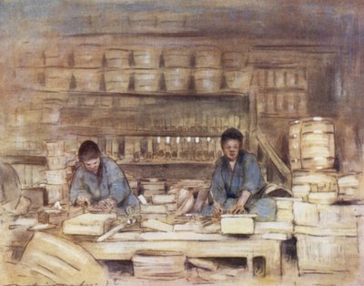 Falegnami al lavoro da Mortimer Ludington Menpes